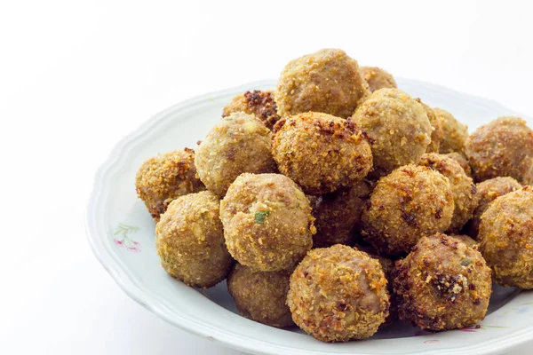 Albóndigas de carne frita en aceite — Foto de Stock