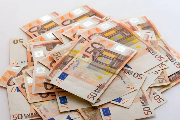 50 ユーロの紙幣の山 — ストック写真