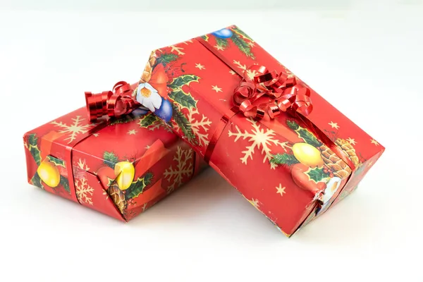 Christmas Gifts White Background — Stock Photo, Image