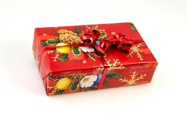 Red Golden Christmas Gifts — Stock Photo, Image