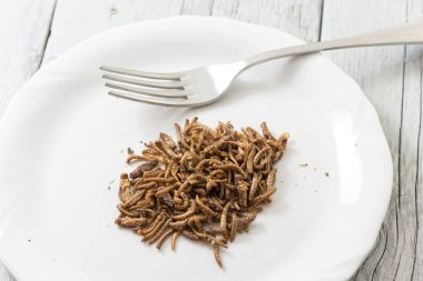 Fried kriket larvaları tatlı