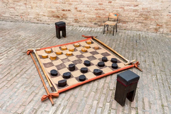 Dev Checkers Oyun Görünümü — Stok fotoğraf