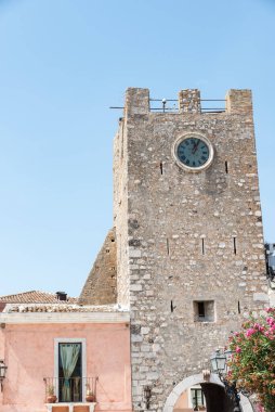 Taormina Sicilya İtalya ön manzara