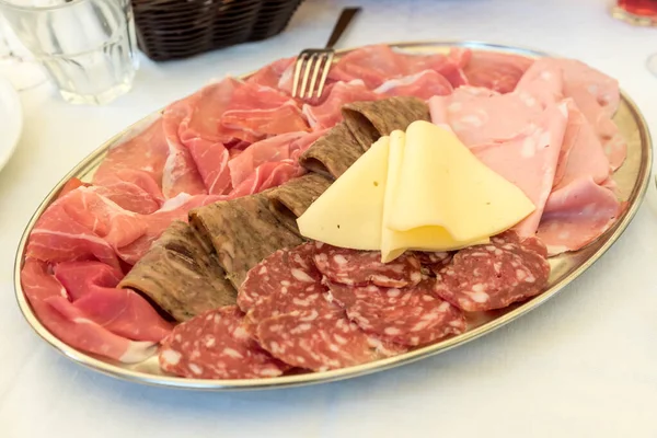 Cold Cuts Mixed Cheeses — 스톡 사진