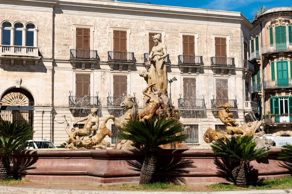 Vue Sur Jardin Rocheux Sicilien — Photo