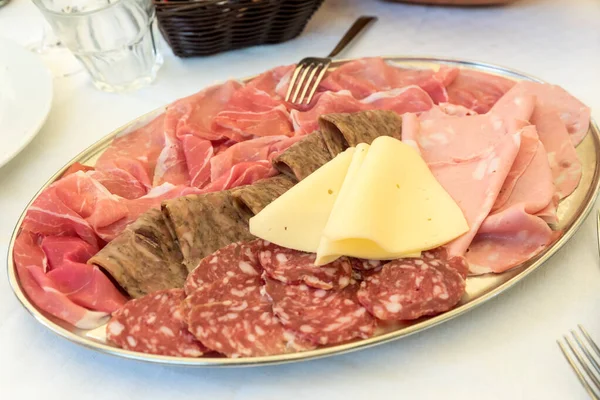 Cold Cuts Mixed Cheeses — 스톡 사진