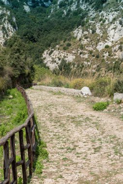 Sicilya tepelerinde yol