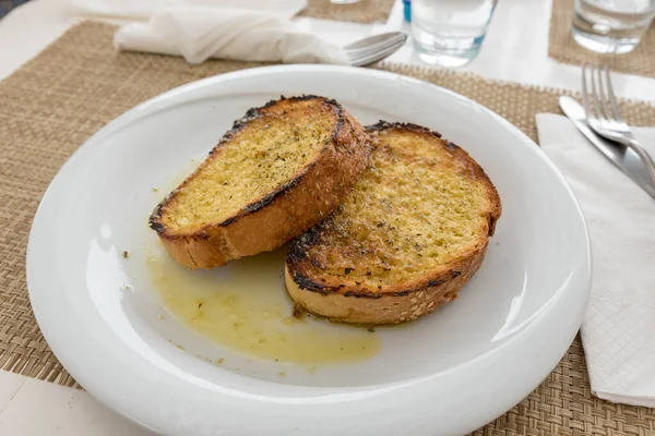 Bread Toasted Garlic Oil — Stock Photo, Image