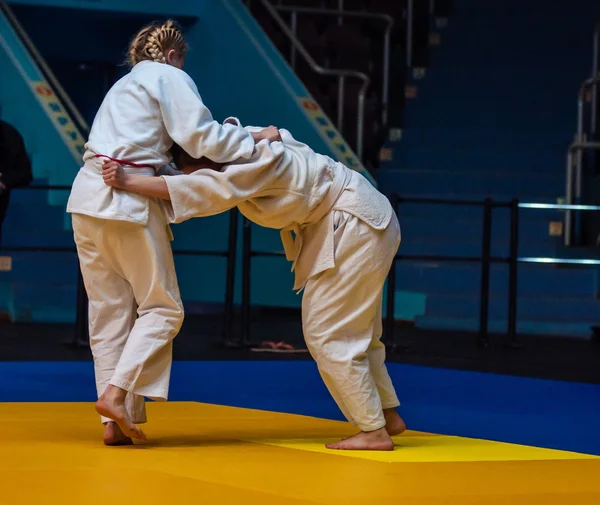 Kız Judo rekabet — Stok fotoğraf