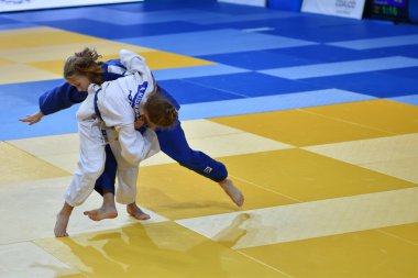 Orenburg, Rusya Federasyonu - 21 Ekim 2016: kız rekabet Judo