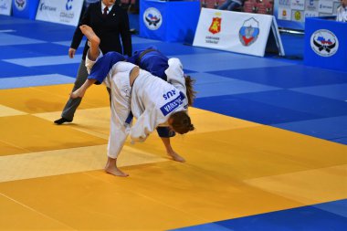 Orenburg, Rusya Federasyonu - 21 Ekim 2016: kız rekabet Judo