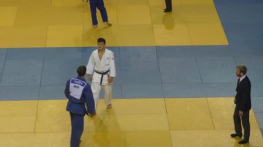 Orenburg, Rusya Federasyonu - 21 Ekim 2016: Boys rekabet Judo