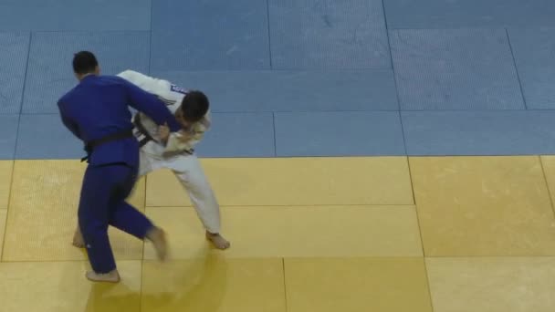 Orenburg, russland - 21.10.2016: judo-wettkämpfe für Jungen — Stockvideo