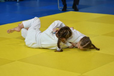 Orenburg, Rusya Federasyonu - 05 Kasım 2016: kız rekabet Judo
