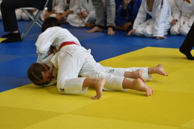 Orenburg, Rusya Federasyonu - 05 Kasım 2016: kız rekabet Judo