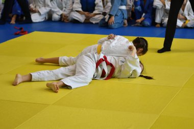 Orenburg, Rusya Federasyonu - 05 Kasım 2016: kız rekabet Judo