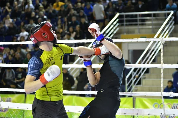 Orenburg, Rusia - 18 de febrero de 2017 año: Los combatientes compiten en artes marciales mixtas —  Fotos de Stock