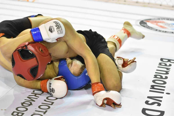 Orenburg, Rusia - 18 de febrero de 2017 año: Los combatientes compiten en artes marciales mixtas — Foto de Stock