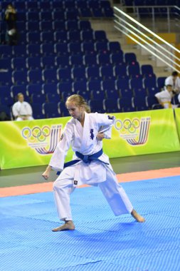 Orenburg, Rusya Federasyonu - 5 Şubat 2017 yıl: kız rekabet içinde karate 