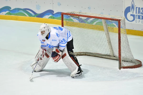 Orenburg, Rusya Federasyonu - 5 Nisan 2017 yıl: erkekler hokey oynar — Stok fotoğraf