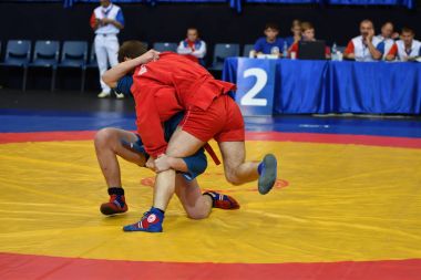 Orenburg, Rusya Federasyonu - 29 Ekim 2016: çocuklar yarışmalar Sambo