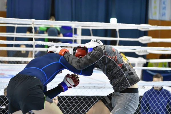 Orenburg, Rússia - 18 de fevereiro de 2017 ano: Os lutadores competem em artes marciais mistas — Fotografia de Stock