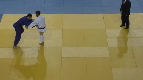Orenburg, russland - 21.10.2016: judo-wettkämpfe für Jungen — Stockvideo
