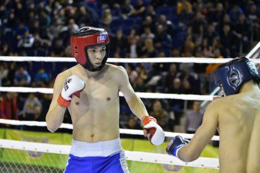 Orenburg, Rusya Federasyonu - 18 Şubat 2017 yıl: karışık dövüş sanatları savaşçılar rekabet