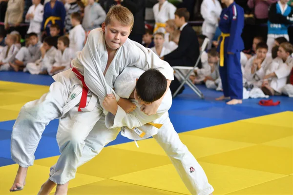 Orenburg, Rusya Federasyonu - 05 Kasım 2016: Boys rekabet Judo — Stok fotoğraf