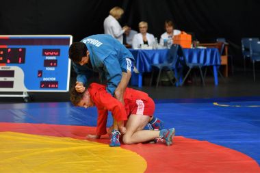 Orenburg, Rusya Federasyonu - 29 Ekim 2016: çocuklar yarışmalar Sambo
