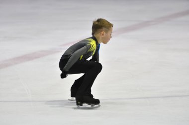 Orenburg, Rusya Federasyonu - 25 Şubat 2017 yıl: çocuk rekabet Artistik Patinaj