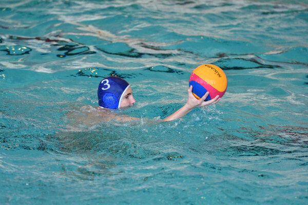 Orenburg, Russia-May 4, 2017 years: the boys play in water polo