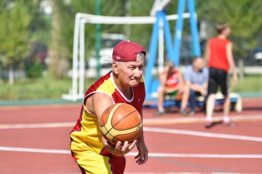 Orenburg, Rusya Federasyonu - 30 Temmuz 2017 yıl: millet sokak basketbol oyun