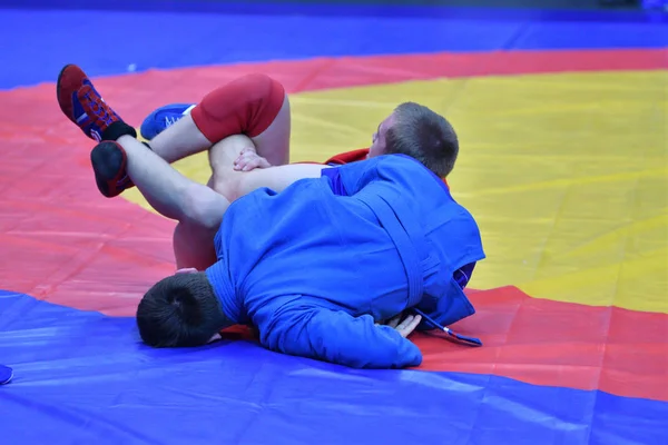 Orenburg, Rússia - 29 de outubro de 2016: Competições de meninos Sambo — Fotografia de Stock