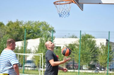 Orenburg, Rusya Federasyonu - 30 Temmuz 2017 yıl: millet sokak basketbol oyun