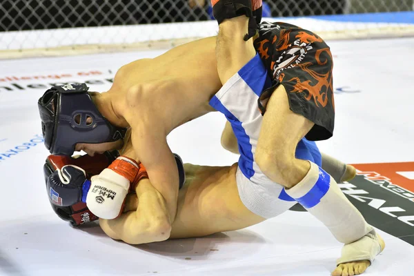 Orenburg, Rússia - 18 de fevereiro de 2017 ano: Os lutadores competem em artes marciais mistas — Fotografia de Stock