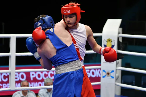 Orenburg, Rusland-7 mei 2017 jaar: jongens boxers concurreren — Stockfoto