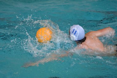 Orenburg, Rusya Federasyonu - ebilmek 4, 2017 yıl: çocuklar su polo oynamak