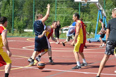 Orenburg, Rusya Federasyonu - 30 Temmuz 2017 yıl: millet sokak basketbol oyun