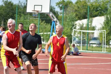 Orenburg, Rusya Federasyonu - 30 Temmuz 2017 yıl: millet sokak basketbol oyun