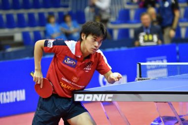 Orenburg, Rusya Federasyonu - 28 Eylül 2017 yıl: çocuk oyun Masa Tenisi rekabet