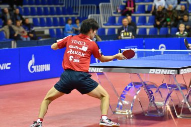 Orenburg, Rusya Federasyonu - 28 Eylül 2017 yıl: çocuk oyun Masa Tenisi rekabet