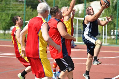 Orenburg, Rusya Federasyonu - 30 Temmuz 2017 yıl: millet sokak basketbol oyun
