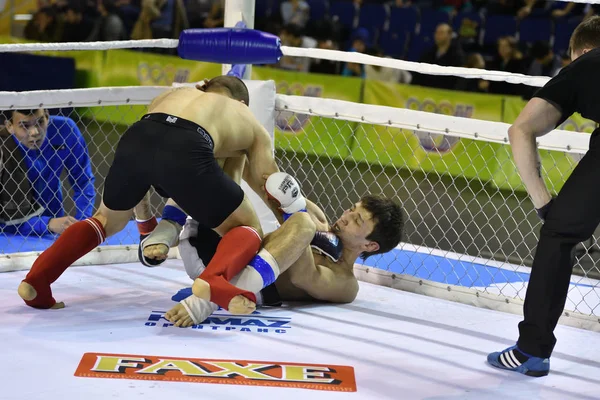 Orenburg, Rusia - 18 de febrero de 2017 año: Los combatientes compiten en artes marciales mixtas — Foto de Stock