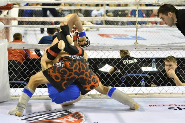 Orenburg, Rusia - 18 de febrero de 2017 año: Los combatientes compiten en artes marciales mixtas —  Fotos de Stock