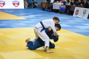 Orenburg, Rusya Federasyonu - 21 Ekim 2016: kız rekabet Judo