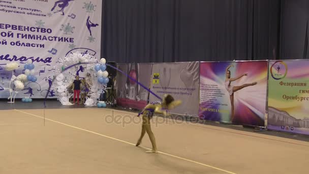 Orenburg Russie Novembre 2017 Année Les Filles Concourent Gymnastique Rythmique — Video