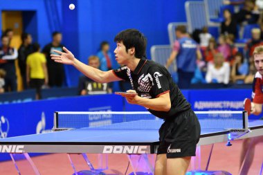 Orenburg, Rusya Federasyonu - 28 Eylül 2017 yıl: çocuk oyun Masa Tenisi rekabet