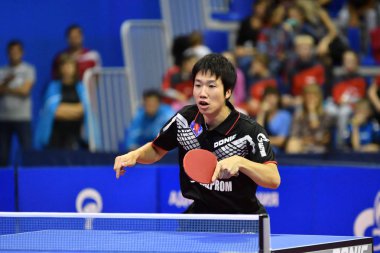 Orenburg, Rusya Federasyonu - 28 Eylül 2017 yıl: çocuk oyun Masa Tenisi rekabet