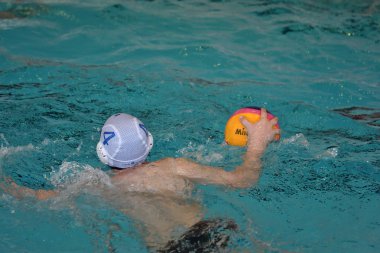 Orenburg, Rusya Federasyonu - ebilmek 4, 2017 yıl: çocuklar su polo oynamak